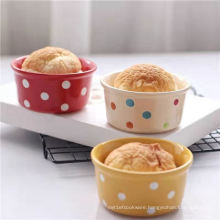 2021 amazon top seller Ceramic manufacturer Small cup and bowl for cup cake, dessert ice cream cup